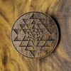 LaserTrees Sri Yantra Hardwood Hat Pin