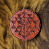 LaserTrees Sri Yantra Hardwood Hat Pin