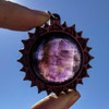 LaserTrees Lotus Mandala Hardwood 30mm Gemstone Pendant