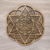 LaserTrees Star Tetrahedron Hexagon Seed of Life Two Layer Wall Art 