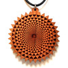 Phi Triangle Grid Hardwood Pendant by LaserTrees | Handcrafted Sacred Geometry