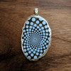 LaserTrees Phi Bubble - Silver Plated Laser Engraved Agate Pendant 