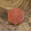 LaserTrees Linework Cube Hardwood Hat Pin