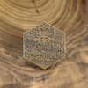 LaserTrees Linework Cube Hardwood Hat Pin