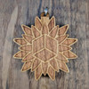 Cube Lotus Hardwood Pendant by LaserTrees | Handcrafted Sacred Geometry