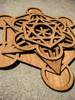 LaserTrees Metatrons Cube Five Layer Birch Wood Wall Art