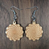 Hexagon Pinecone Fractal Hardwood Earrings by LaserTrees | Artisan Boutique Jewelry