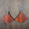 LaserTrees Cube Pyramid Hardwood Earrings 