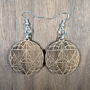 LaserTrees Star Tetrahedron Seed of Life Hardwood Earrings 