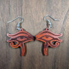 LaserTrees Eye of Horus Flower of Life Hardwood Earrings 