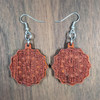 LaserTrees Asanoha Rose Hardwood Earrings 