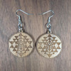 LaserTrees Sri Yantra Hardwood Earrings