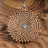 LaserTrees Phi Triangle Grid Hardwood Pendant in Walnut with 6mm Labradorite 