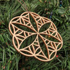 LaserTrees Seed-Flower 1 Ornament - Sacred Geometry - Laser Cut Wood 