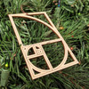 LaserTrees Fibonacci Sequence Ornament - Sacred Geometry - Laser Cut Wood 