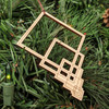 LaserTrees Square Cascade Ornament - Sacred Geometry - Laser Cut Wood