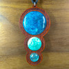 LaserTrees Fibonacci Orb Drip Hardwood Pendant with 3 Gemstones
