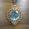 LaserTrees Crown Mandala Hardwood Gemstone Pendant