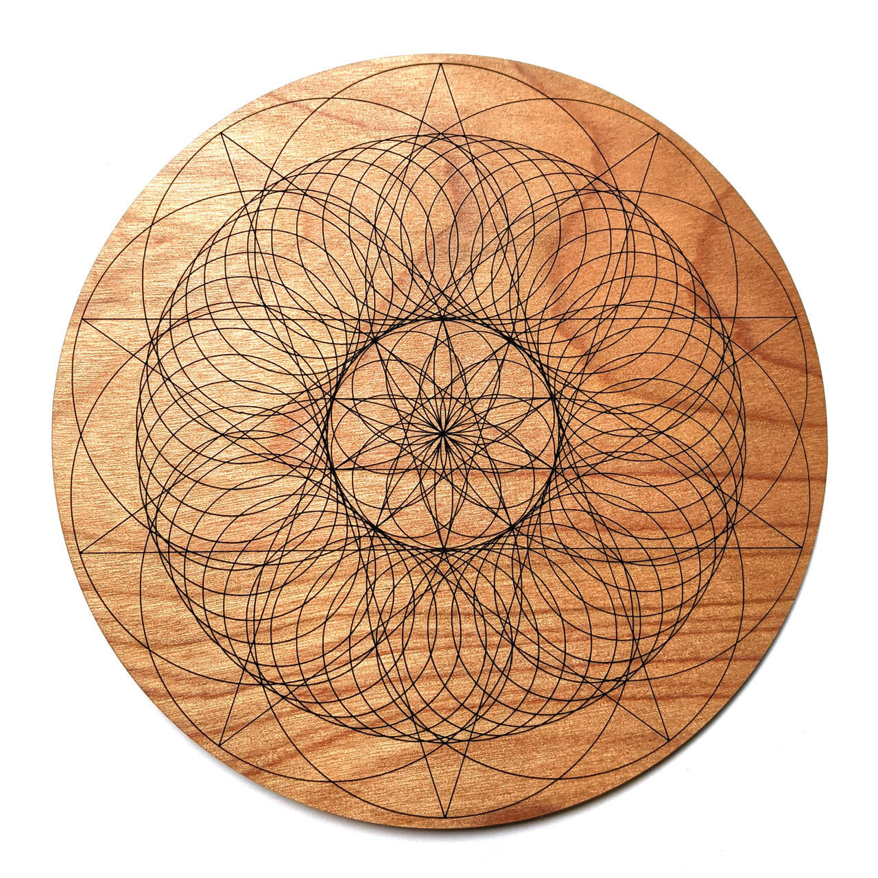 Crown Chakra Crystal Grid - Plywood - Choose your size! - LaserTrees