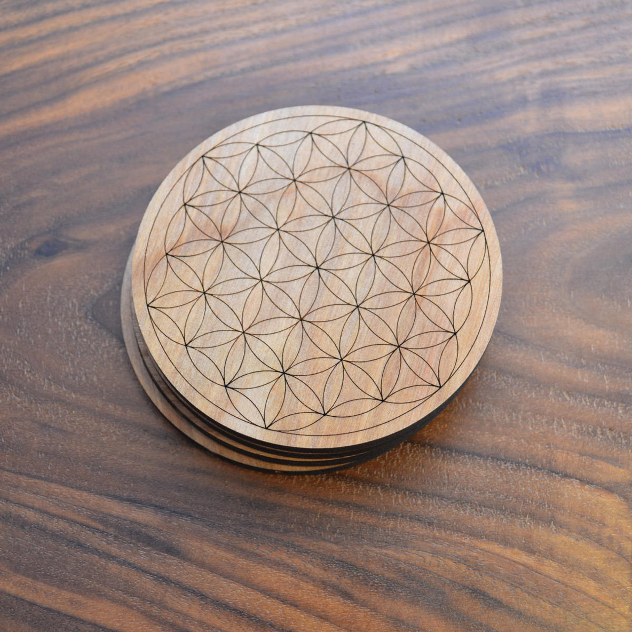 Wooden Coasters for Drinks - Laser Cut Wood Coasters