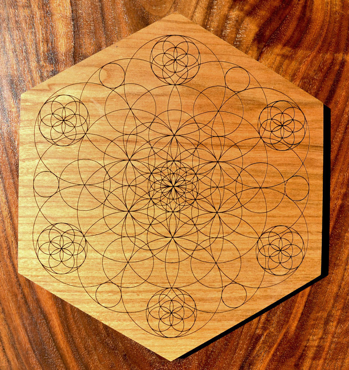 Hardwood Crystal Grid - Matrix - LaserTrees