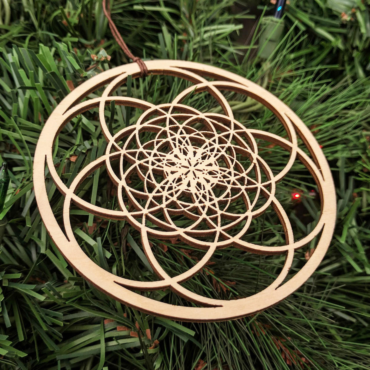 Fibonacci Seed of Life Ornament - Sacred Geometry - Laser Cut Wood ...