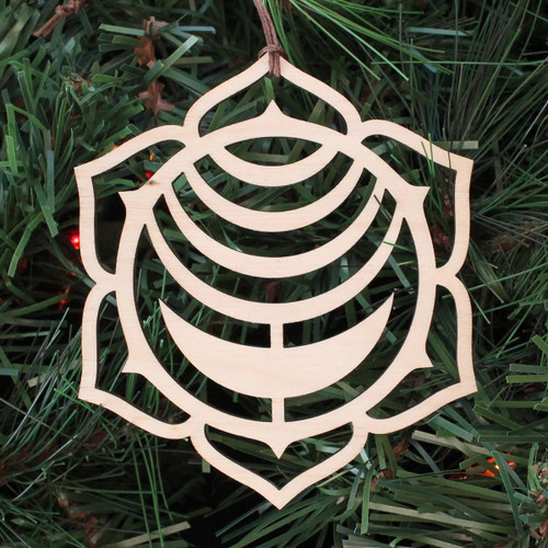 LaserTrees Sacral Chakra Ornament - Sacred Geometry - Laser Cut Wood 