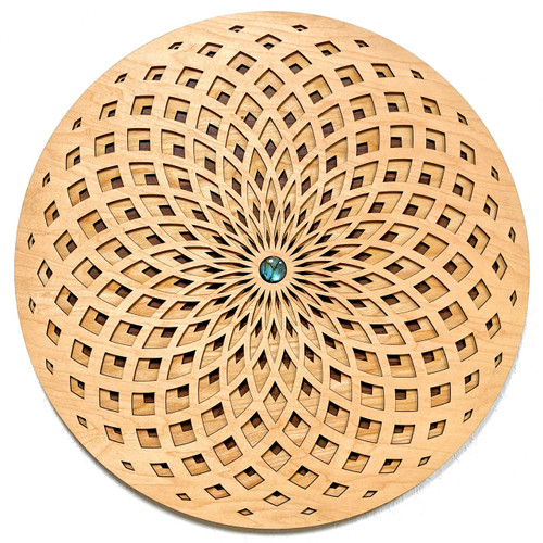 Torus Fade Three Layer Wall Art - Maple, Birch, Walnut by LaserTrees | Sacred Geometry Wall Decor