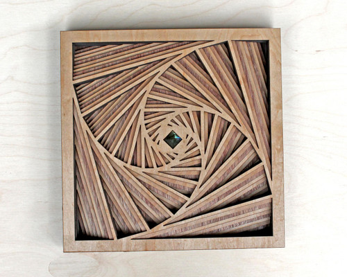 LaserTrees 10" Square Vortex 10 Layer Wall Art 