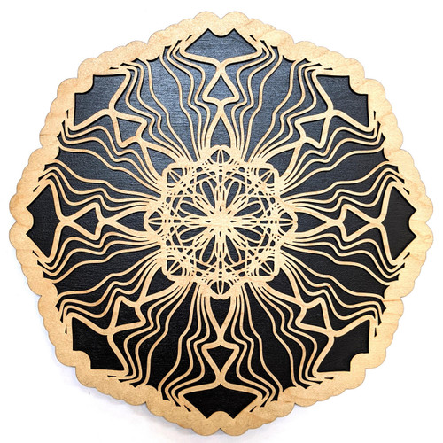 LaserTrees Mushroom Cap Mandala Two Layer Wall Art
