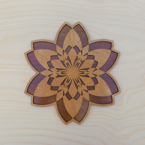 Double Seed Two Layer Wall Art by LaserTrees | Sacred Geometry Wall Decor