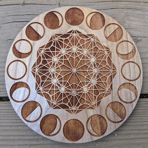 LaserTrees Moon Phases Crystal Grid by Alkimiya Creations