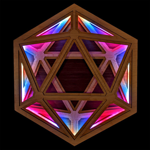 Dimensional Icosahedron LED by LaserTrees | Signature Gallery Artwork