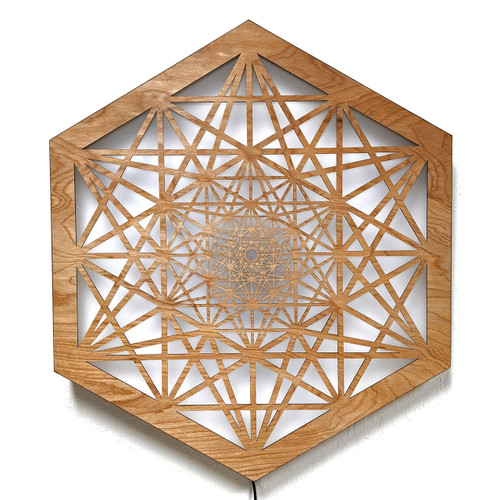 LaserTrees Metatrons Tesseract LED Wall Art