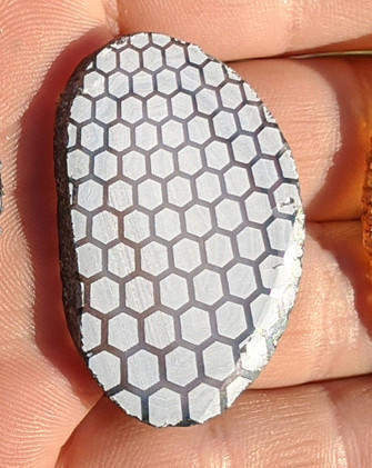 Hexagon Perspective Warp - Laser Engraved Agate by LaserTrees | Gemstone Metaphysical Art