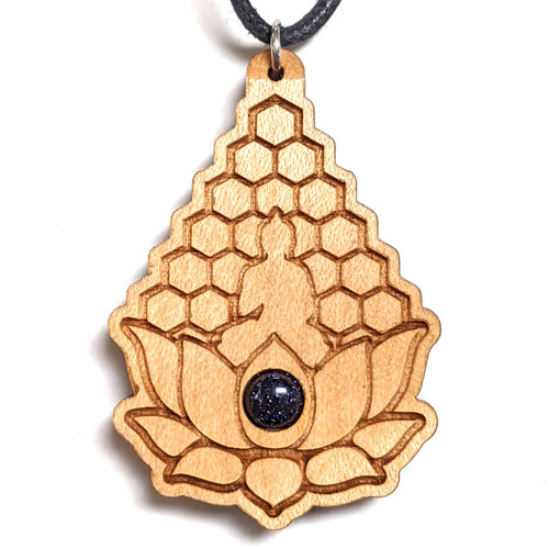 LaserTrees Meditation Lotus Pendant
