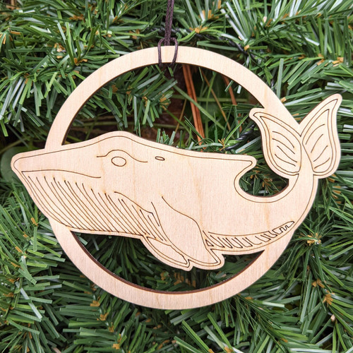 LaserTrees Conscious Whale Ornament by Julie Banwellund 