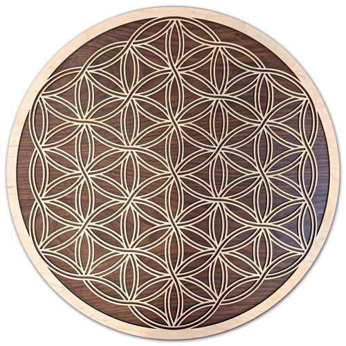 LaserTrees Flower of Life Knotwork Two Layer Wall Art 