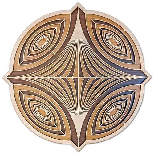 Toroid Horizons Three Layer Wall Art by LaserTrees | Sacred Geometry Wall Decor