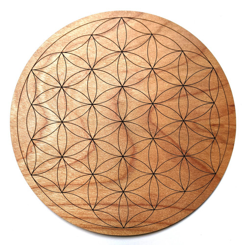 Flower of Life Crystal Grid - Birch Plywood - Choose your size! by LaserTrees | Sacred Space Tools