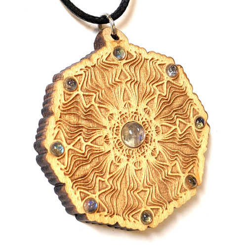 LaserTrees Mushroom Mandala Talisman for Magic, Protection and Self Mastery