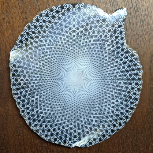 Asanoha Vortex - Laser Engraved Agate by LaserTrees | Gemstone Metaphysical Art
