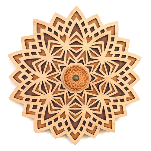 Dodecagon Mandala Wall Art by LaserTrees | Sacred Geometry Wall Decor