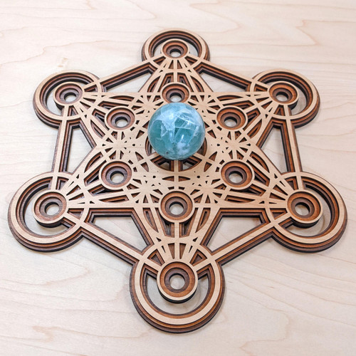 Metatron's Cube 3 Layer Multiple Sphere Stand