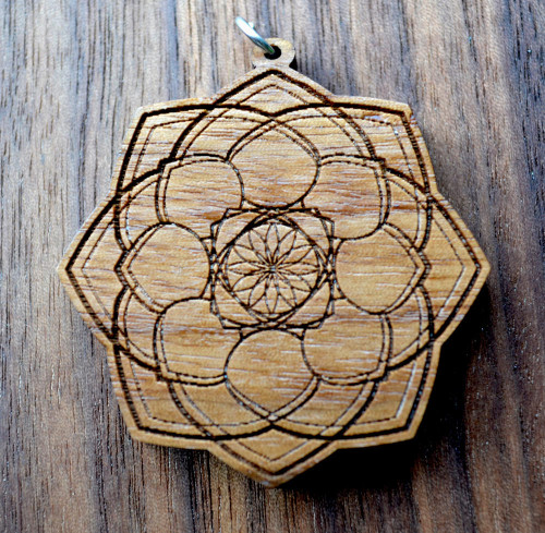 LaserTrees Succulent of Life Hardwood Pendant
