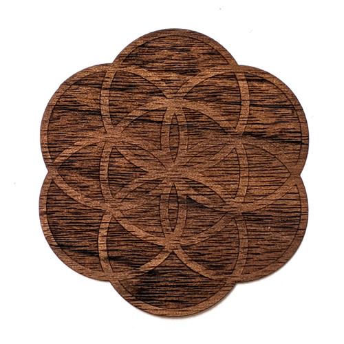 LaserTrees Seed of Life Hardwood Sticker