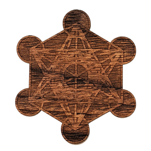 LaserTrees Metatrons Cube Hardwood Sticker