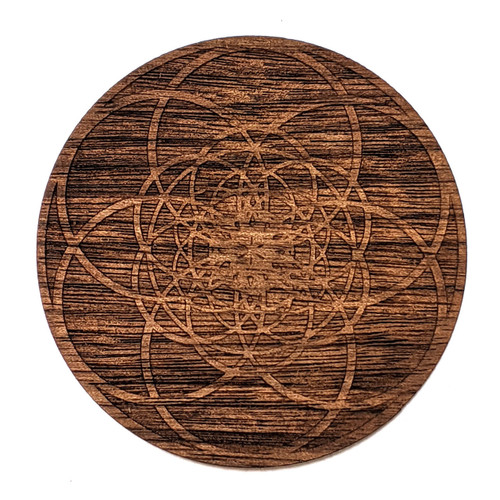 LaserTrees Fibonacci Seed of Life Hardwood Sticker