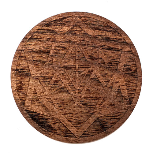 LaserTrees Shield Tetrahedron Merkaba Hardwood Sticker
