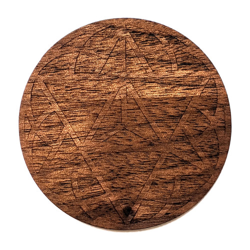 LaserTrees Star Tetrahedron Merkaba Seed of Life Hardwood Sticker